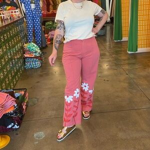Big Bud Press Pink Floral Boot Cut Pants